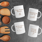 Affirmation Mug Set of 4. Pour. Sip. Soften. Save. ✨